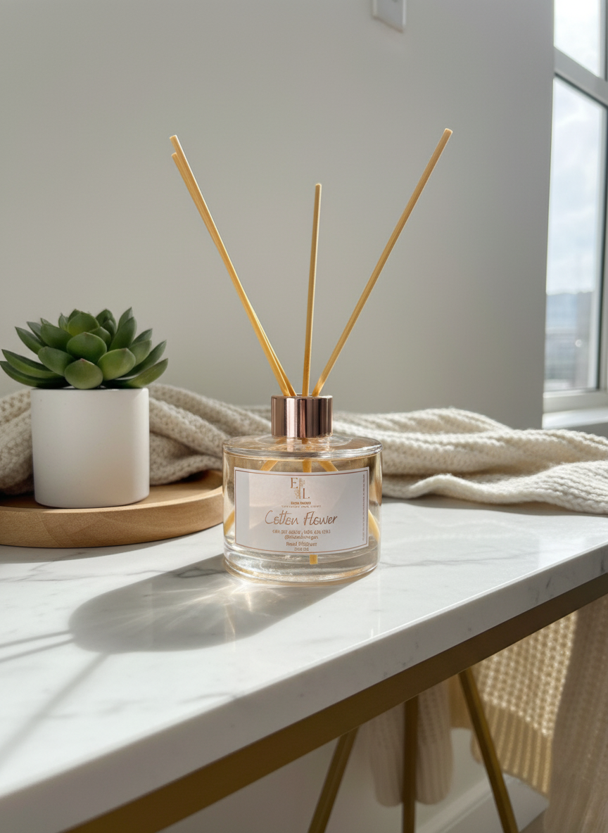 Reed Diffuser in elegant home setting